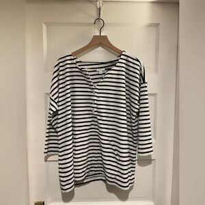 J Jill Striped Terry Shirt